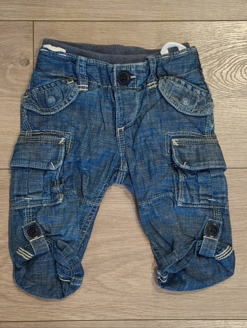 3/$30 Baby GAP Denim Cargo Pats - 6-12M